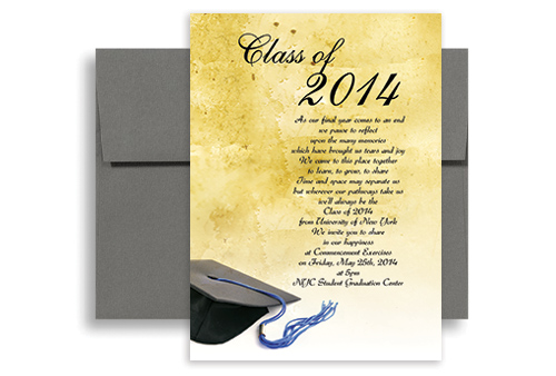 2015 Make Your Own Graduation Party Invitation 5x7 in. Vertical